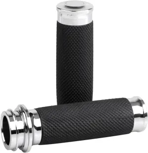 1 Pair Motorcycle Chrome 1" Electronic Throttle Hand Grips Handlebar for Harley Touring Electra Glide Classic FLHTC Road Glide Street Glide Road King 2008-2013