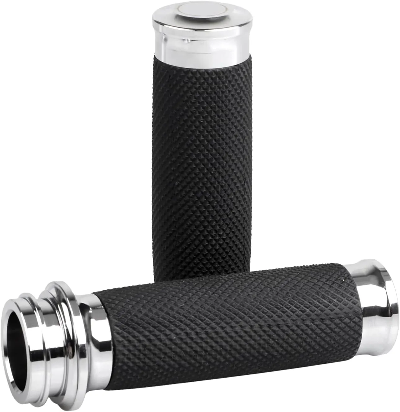 1 Pair Motorcycle Chrome 1" Electronic Throttle Hand Grips Handlebar for Harley Touring Electra Glide Classic FLHTC Road Glide Street Glide Road King 2008-2013