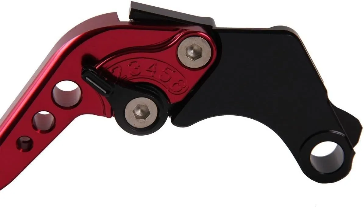 1 Pair Motorcycle Motor OEM Style CNC Aluminum Shorty Short Clutch & Brake Levers Red Fit for BUELL X1 Lightning 1998-2002 (F-14/B-55)