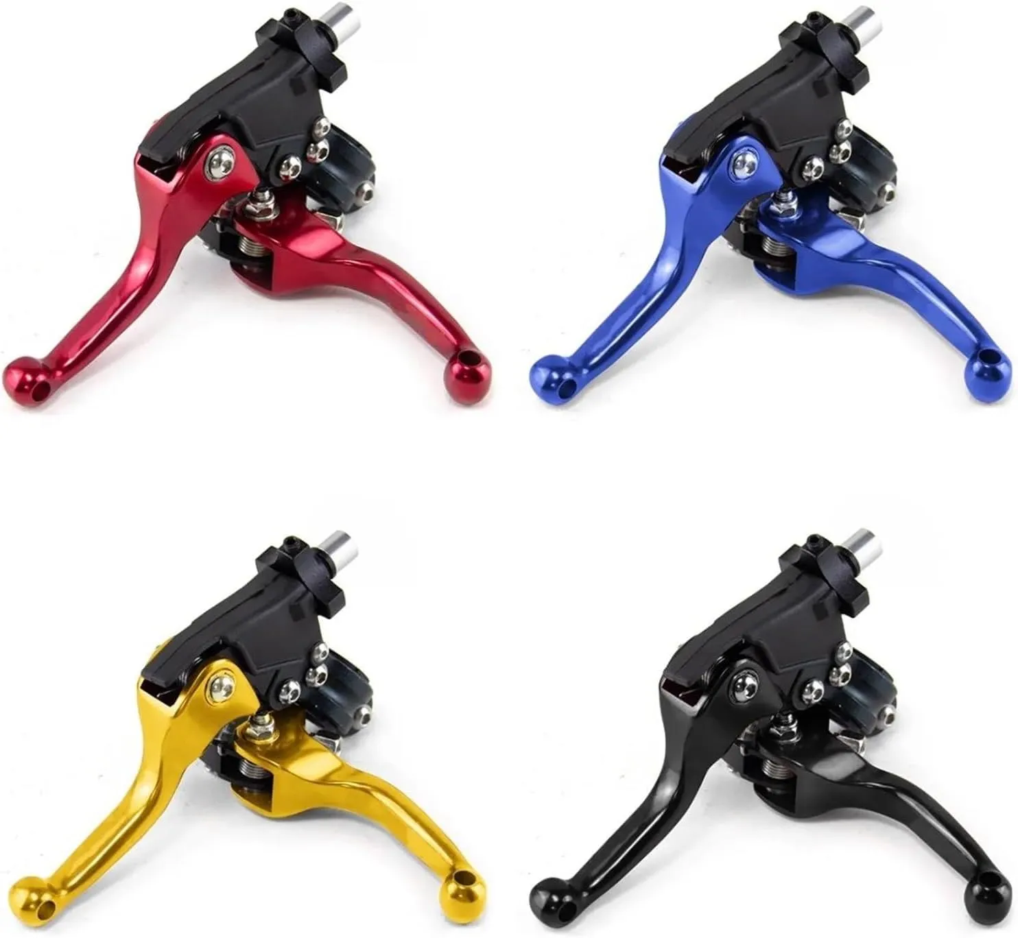 1 Pair Universal Motorcycle Clutch Brake Handle Drum Lever For ASV CRF YZF XR CQR Off-road Vehicle Handlebar Clutch Bull Horn(Purple)