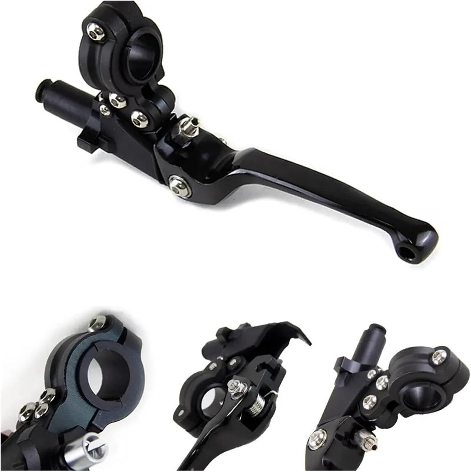 1 Pair Universal Motorcycle Clutch Brake Handle Drum Lever For ASV CRF YZF XR CQR Off-road Vehicle Handlebar Clutch Bull Horn(Purple)