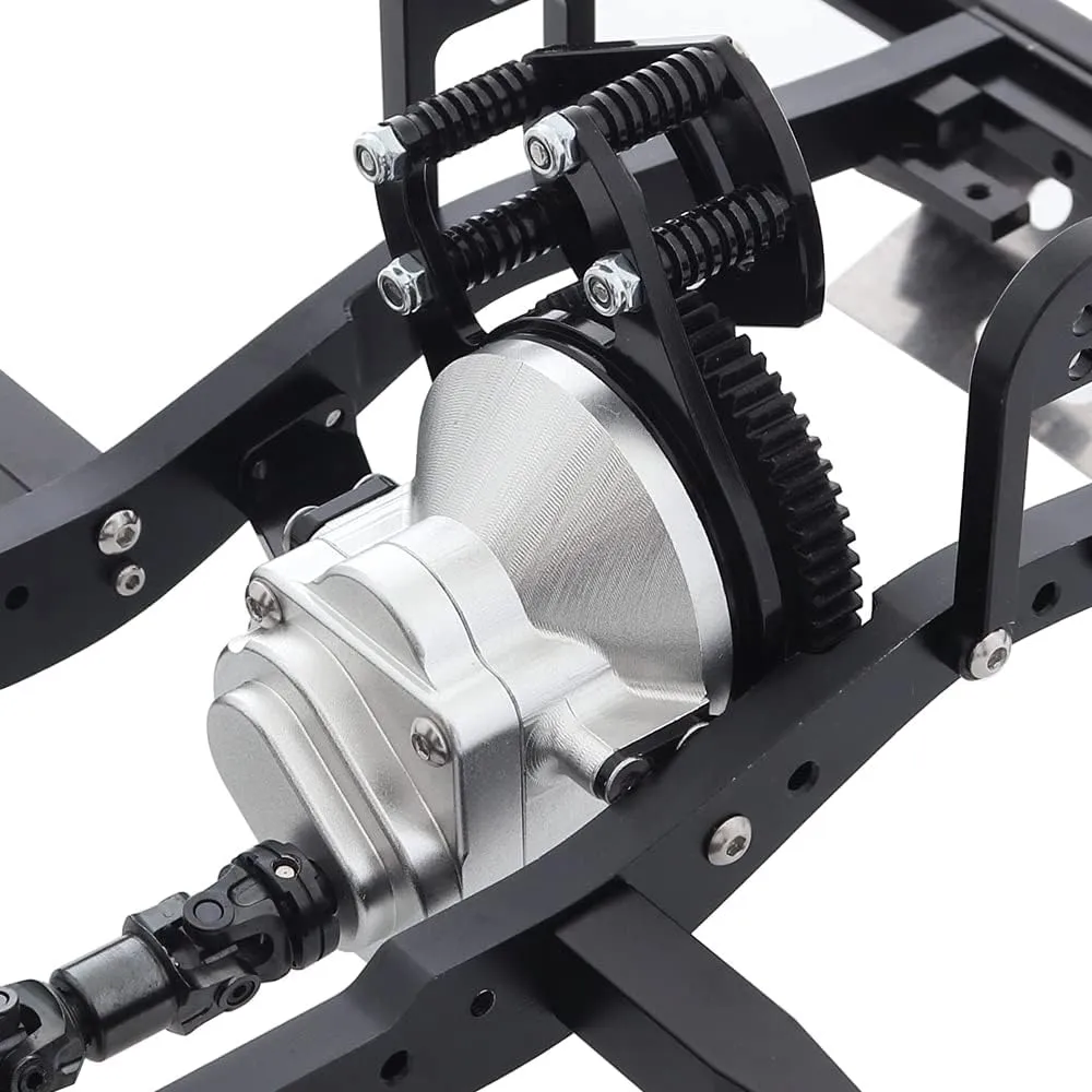 1/10 Scale Metal Chassis Frame with Transmission Transfer Case for RC Crawler Truck RC4WD Gelande II FJ40 G2 D90 TF2 Defender (Transmission)