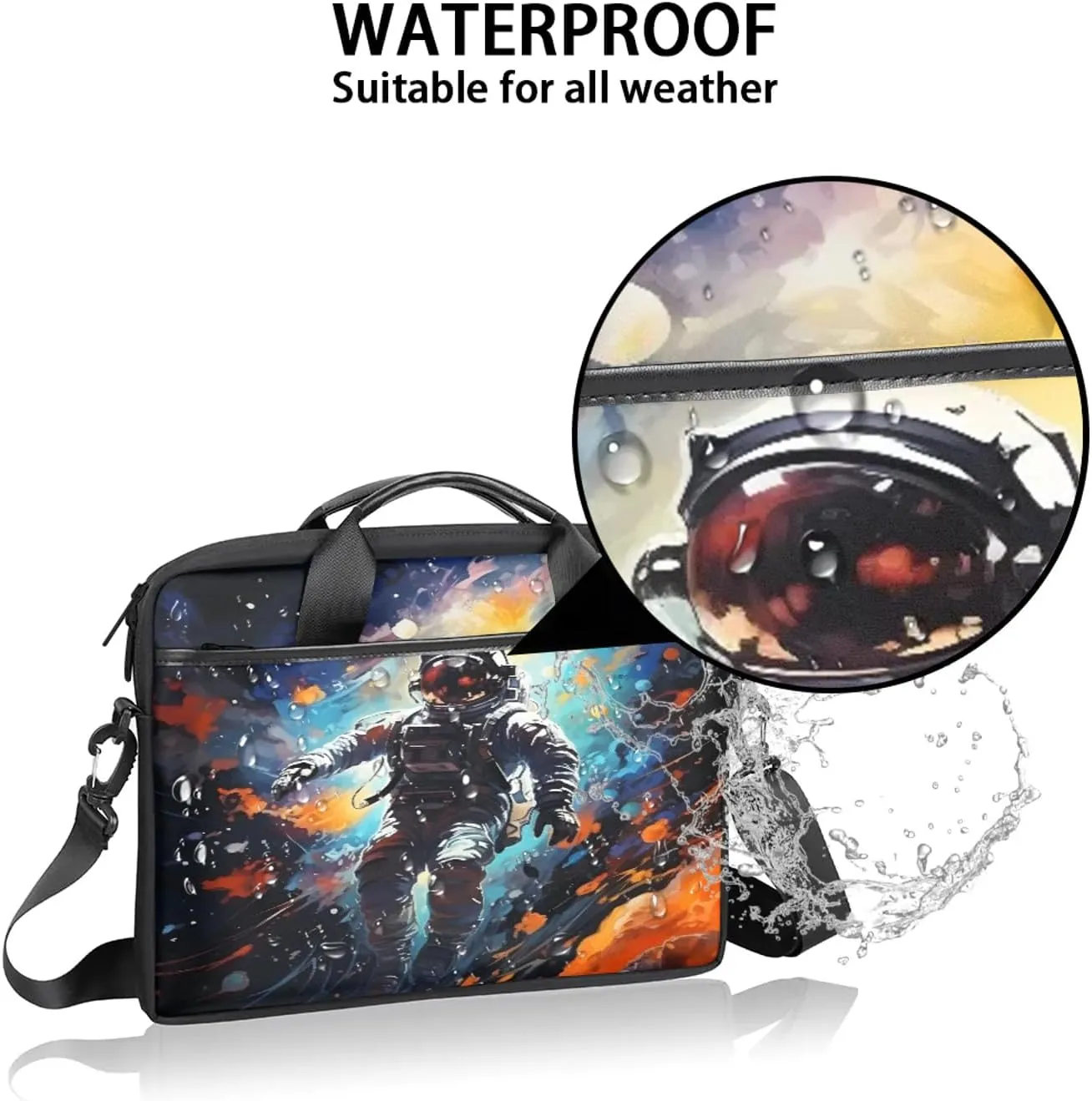 13-15 Inch Abstract Striped Handy Laptop Bag Colorful Striped Shoulder Laptop Bag For Work, School, Travel And More