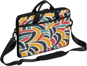 13-15 Inch Abstract Striped Handy Laptop Bag Colorful Striped Shoulder Laptop Bag For Work, School, Travel And More