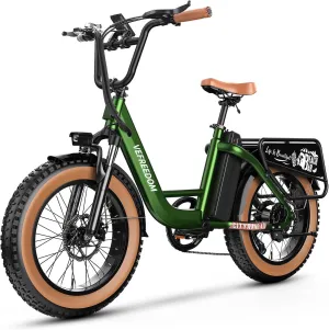 1500W Peak Electric Bike for Adults, 48V 20Ah Removable Battery Max Range 70Miles & 30MPH Electric Bicycle, 20''×4.0" Fat Tire Ebike,Fast Cargo Ebikes,Commute Mountain E-Bike UL Certified