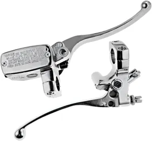 1" Brake Master Cylinder & Clutch Set Chrome for Honda Shadow VTX1800 Kawasaki Vulcan Yamaha Road Star Suzuki (1 Pair, Left   Right)