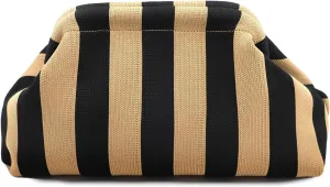 2024 Summer Beach Clutch Purses for Women Woven Clutch Handbags Dumpling Bag Colorblock Cloud Bag Casual Crochet Evening Small Purse
