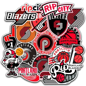 23 PCS Portland American Trail Blazers Basketball Stickers for Water Bottle, Laptop, Bicycle, Computer, Motorcycle, Travel Case, Car Decal Decoration Sticker
