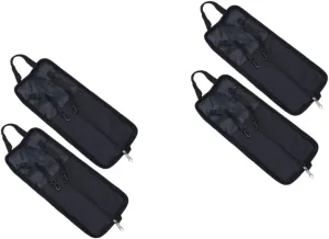 2sets 2pcs Portable Drumstick Bag Zipper Thickened Mallet Storage Case for Easy Carrying Durable Black Drumstick Holder for Musicians and Percussion Instruments 2pcs*2