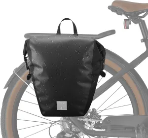 3-in-1 Bicycle Bag for Pannier Rack, 100% Waterproof with Carry Handle and Shoulder Strap, Pannier Rack Bag, Rear Bike Bag, Carry Bag, 20L Bicycle Bags with Reflective Stripes