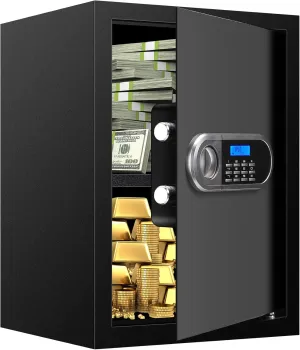 3.0 Cuft Large Safes for Home Use Fire and Water Proof, Anti-Theft Digital Security Safe Box With Programmable Keypad & Spare Keys, Home Safes Water and Fireproof for Documents Money Valuables