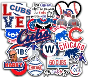 31 PCS American Baseball Stickers for Water Bottle, Laptop, Bicycle, Computer, Motorcycle, Travel Case, Car Decal Decoration Sticker 2-2.5 inches