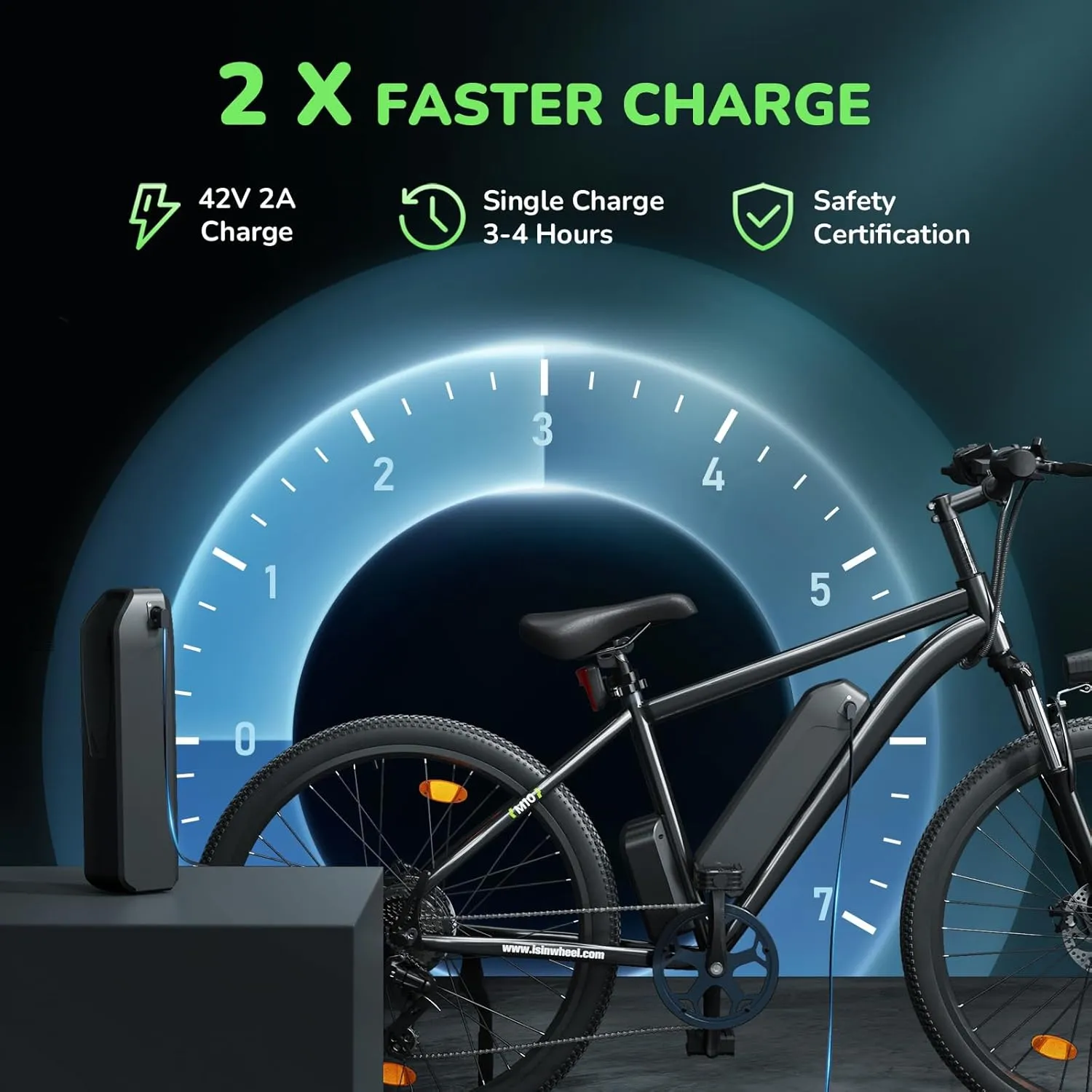 35-Speed Electric Bike for Adults 750W 26" Tire Commuting Electric Mountain Bike 20MPH Range 55  Miles 374.4Wh Removable Battery Front Fork Suspension Fenders Lightweight Electric Bicycle