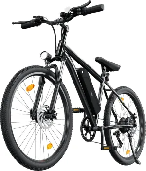 35-Speed Electric Bike for Adults 750W 26" Tire Commuting Electric Mountain Bike 20MPH Range 55  Miles 374.4Wh Removable Battery Front Fork Suspension Fenders Lightweight Electric Bicycle