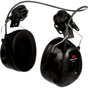 3M PELTOR ProTac III Headset, 23 dB NRR, Microphone, 3.5mm, Wireless, Environmental Listening, Professional-Quality Hearing Protection, Hard Hat Attached, MT13H221P3E, Black