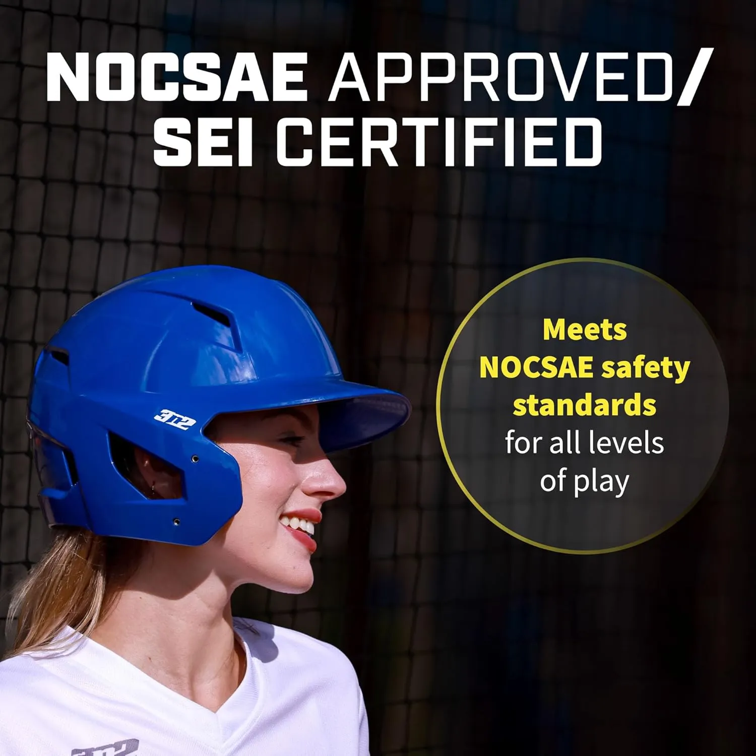 3N2 Pro Clutch Baseball Helmet - Ventilated High-Impact Shell, Moisture-Wicking Padding - Glossy