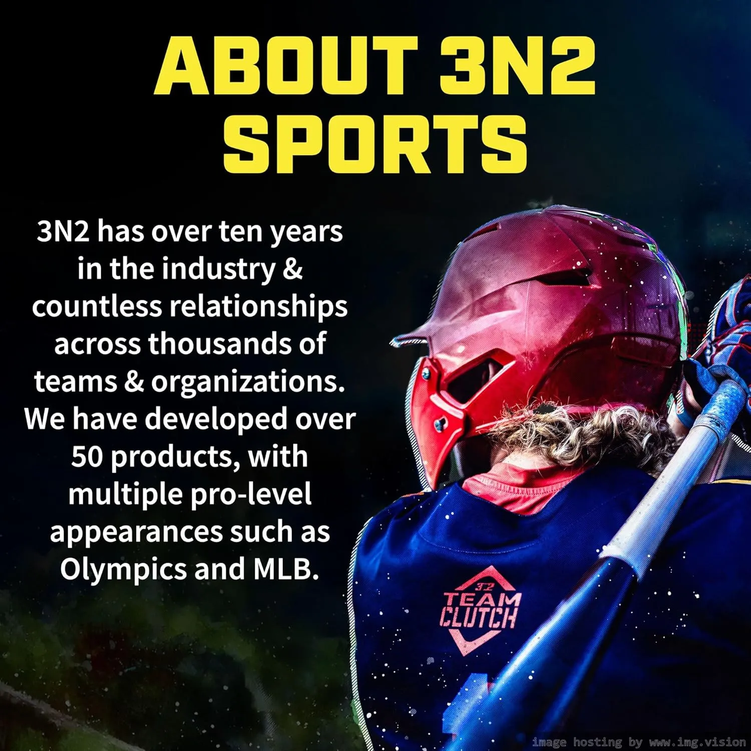 3N2 Pro Clutch Baseball Helmet - Ventilated High-Impact Shell, Moisture-Wicking Padding - Matte