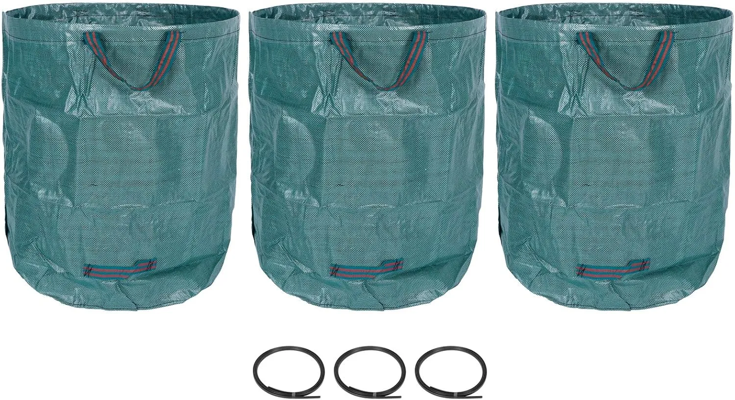 3Pcs Reusable Garden Bags - Large Capacity Leaf and Garbage Waste Collection Containers for Storage