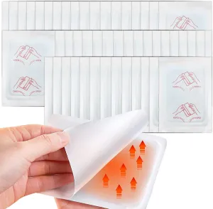 50 Pack Disposable Hand Warmers, Air Activated Heat for Hands, Foot and Body, Heating Pads with Adhesive Backing