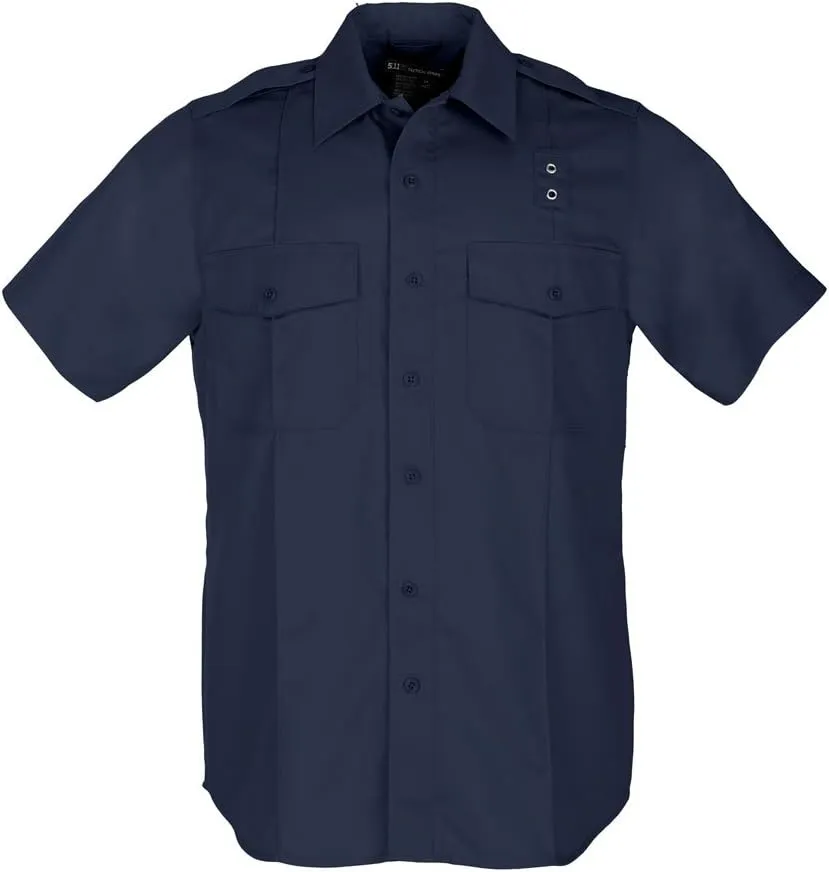 5.11 Tactical Twill PDU Class A Short Sleeve Button Down Shirt, Teflon Coating, Style 71183