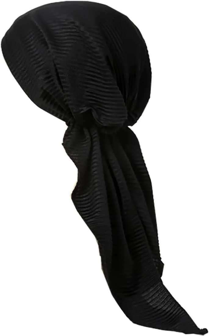 6 Pcs Women Head Scarf Pre-Tied Head Scarves Beanies Covers Cap Sleep Turban Hat Beanie Scarf