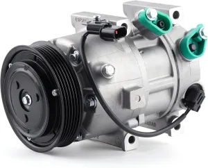 A/C Compressor Fit for Hyundai Sonata, for Kia Optima 2011-2012 2.0L 2.4L L4 Air Compressor with Clutch CO 11218C Automotive Replacement AC Compressor Clutch Kit 977013R000, 10349930, 178317