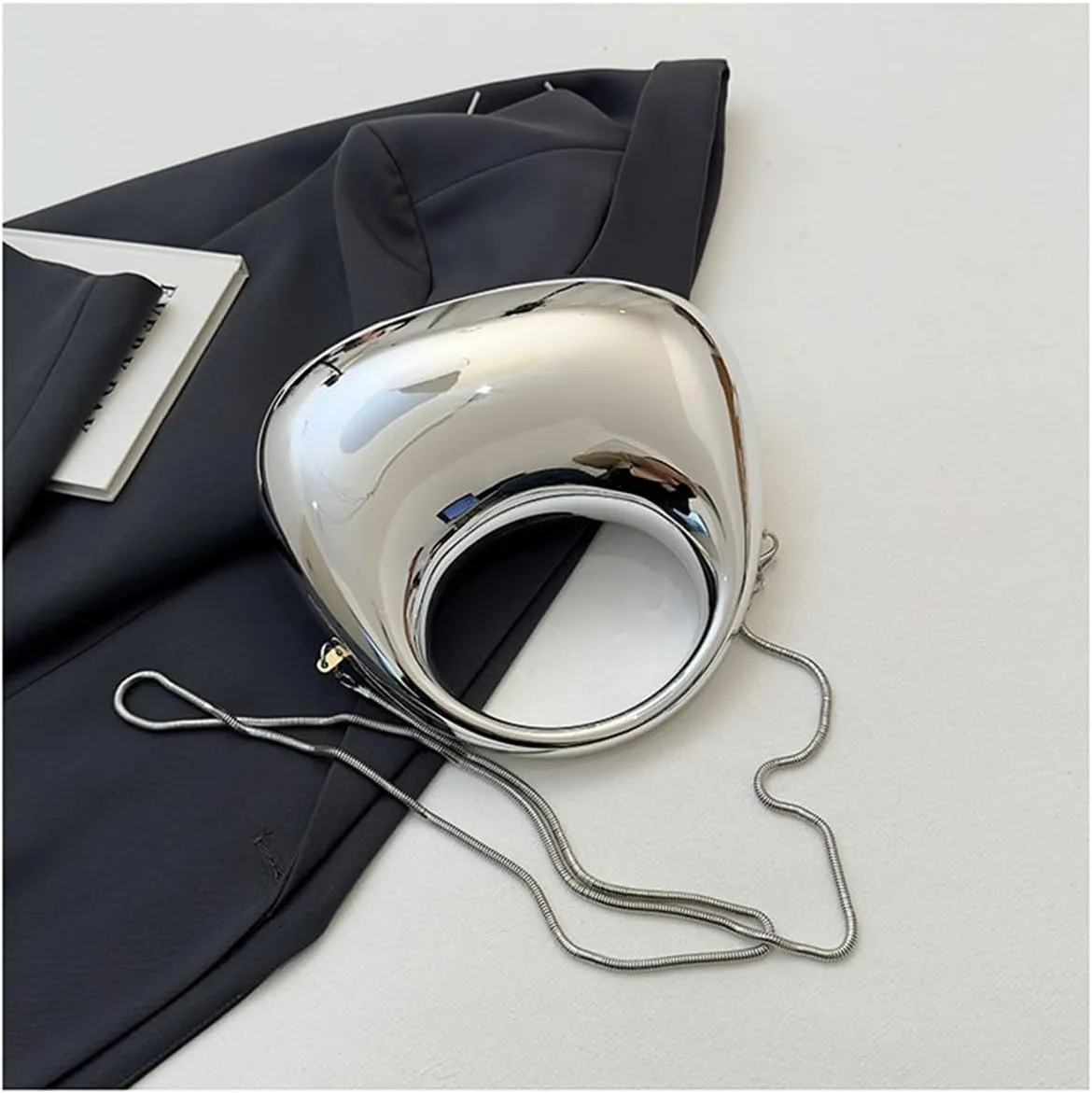 Acrylic Handbags for Women Cute Acrylic Clutch Small Unique Purse Trendy Metal Evening Bag for Party Cocktail