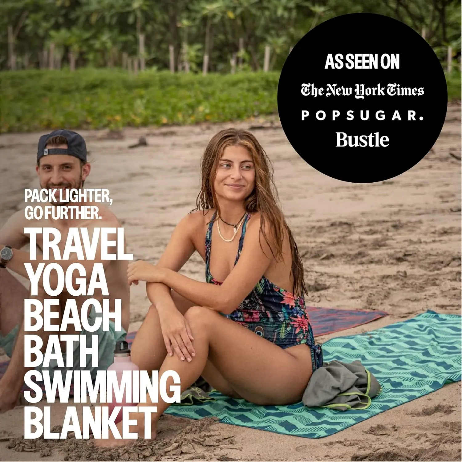 Acteon Large Microfiber Beach Towel, 64" x 30" Quick Dry Odor-Free Technology, Men & Women Fast Drying Absorbent Swim Towels for Swimmers, Sand, Pool, Travel, Hiking, Gym, Camping, Bath
