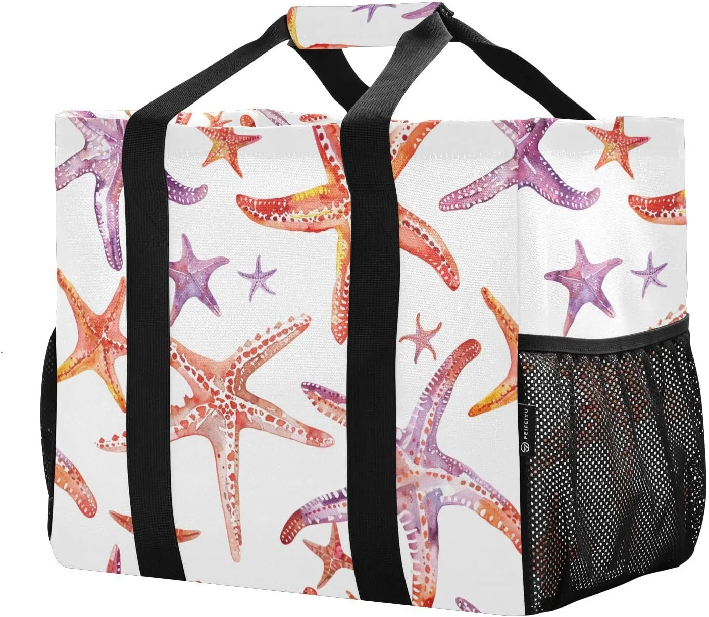ALAZA Starfish Seamless Waterproof Beach Tote Bags