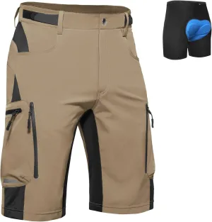 Ally Mens Mountain Bike Shorts 4D Padded Baggy Quick Dry Lightweight Bicycle Cycling Biking Bike Shorts