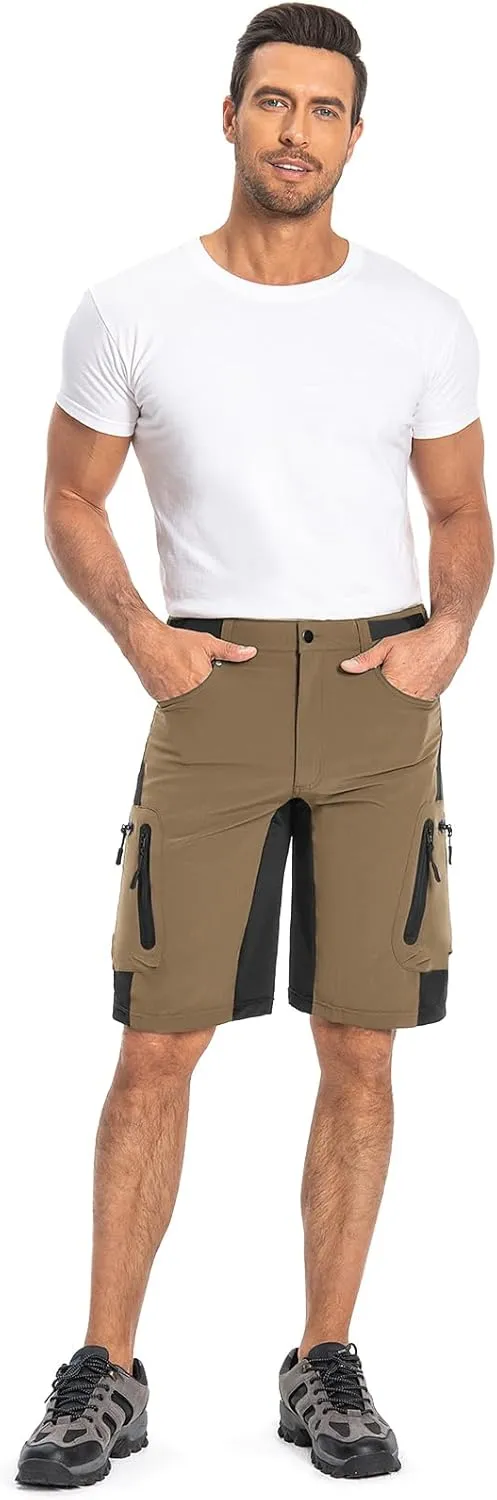 Ally Mens Mountain Bike Shorts 4D Padded Baggy Quick Dry Lightweight Bicycle Cycling Biking Bike Shorts