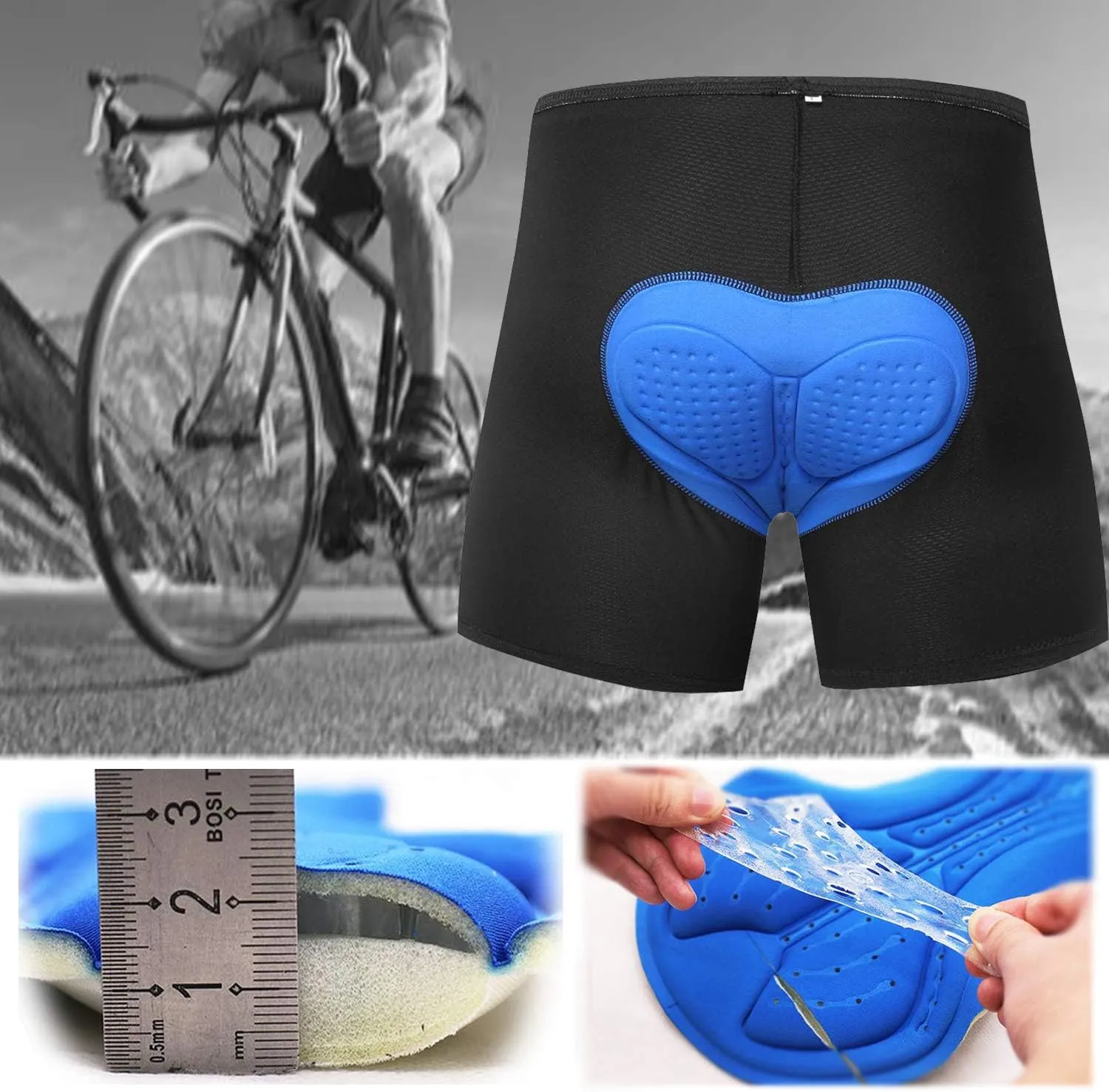 Ally Mens Mountain Bike Shorts 4D Padded Baggy Quick Dry Lightweight Bicycle Cycling Biking Bike Shorts