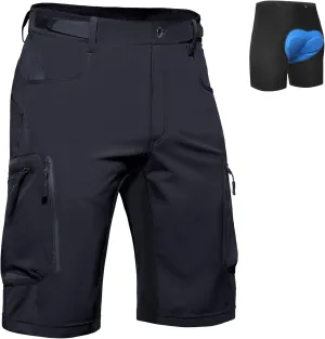 Ally Mens Mountain Bike Shorts 4D Padded Baggy Quick Dry Lightweight Bicycle Cycling Biking Bike Shorts