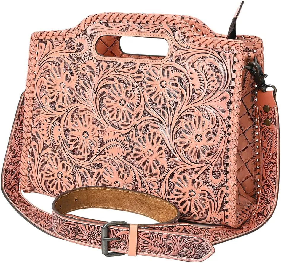 American Darling Clutch Hand Tooled Genuine Leather Women Bag Western Handbag Purse