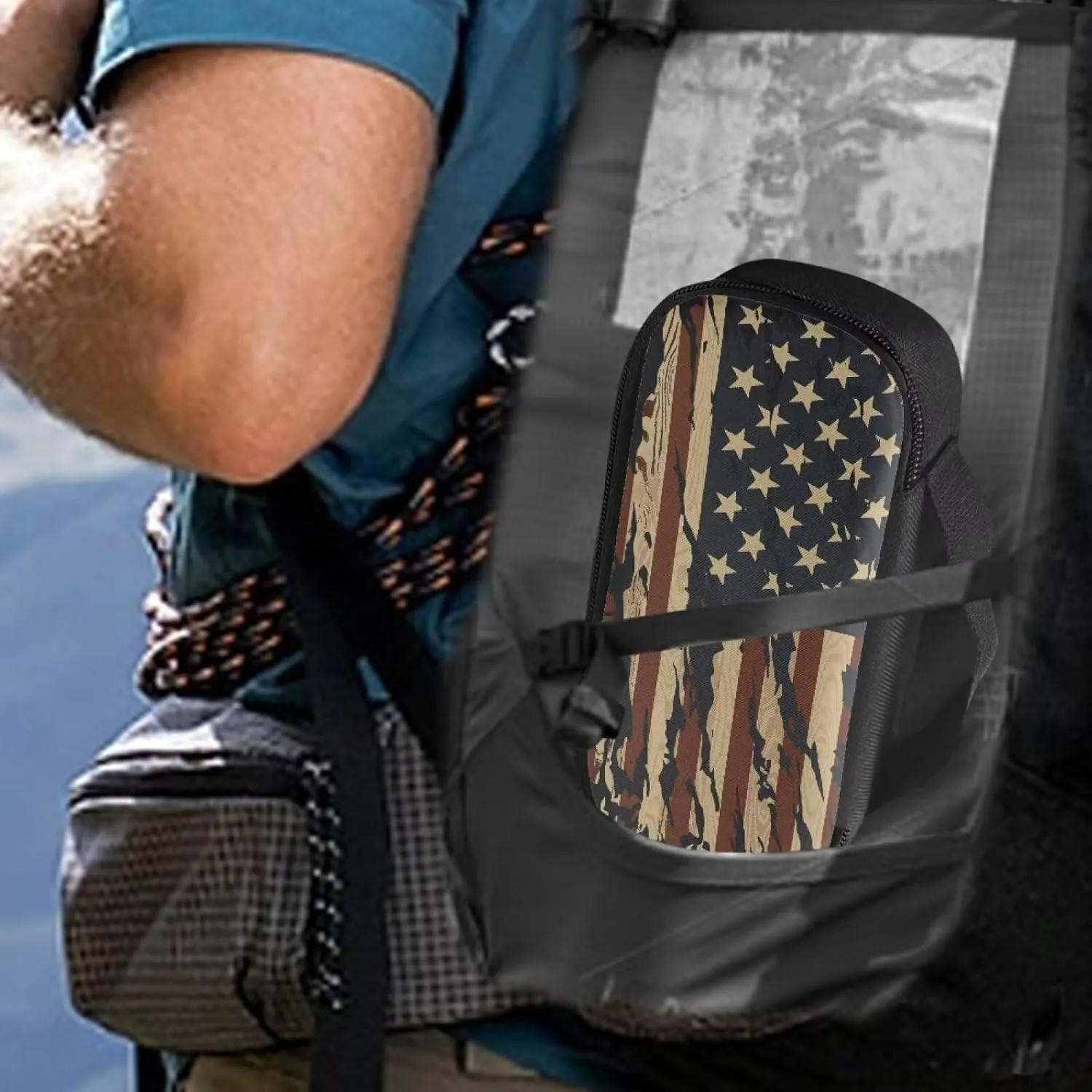 American US Flag Insulin Pen Cooler Travel Case Waterproof Diabetic Medication Insulated Cool Organizer for Insulin Pen and Other Diabetic Supplies Easy to Use & Carry