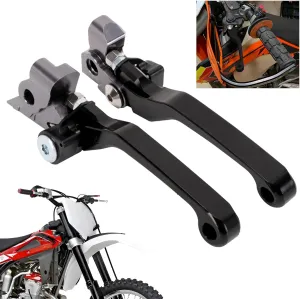 AnXin Motorcycle Brake Clutch Lever Foldable Levers Set CNC for 125 150 250 300 350 450 500 SX XC EXC SXF XCW XCF XCFW EXCF TPI Dirt Bike Black