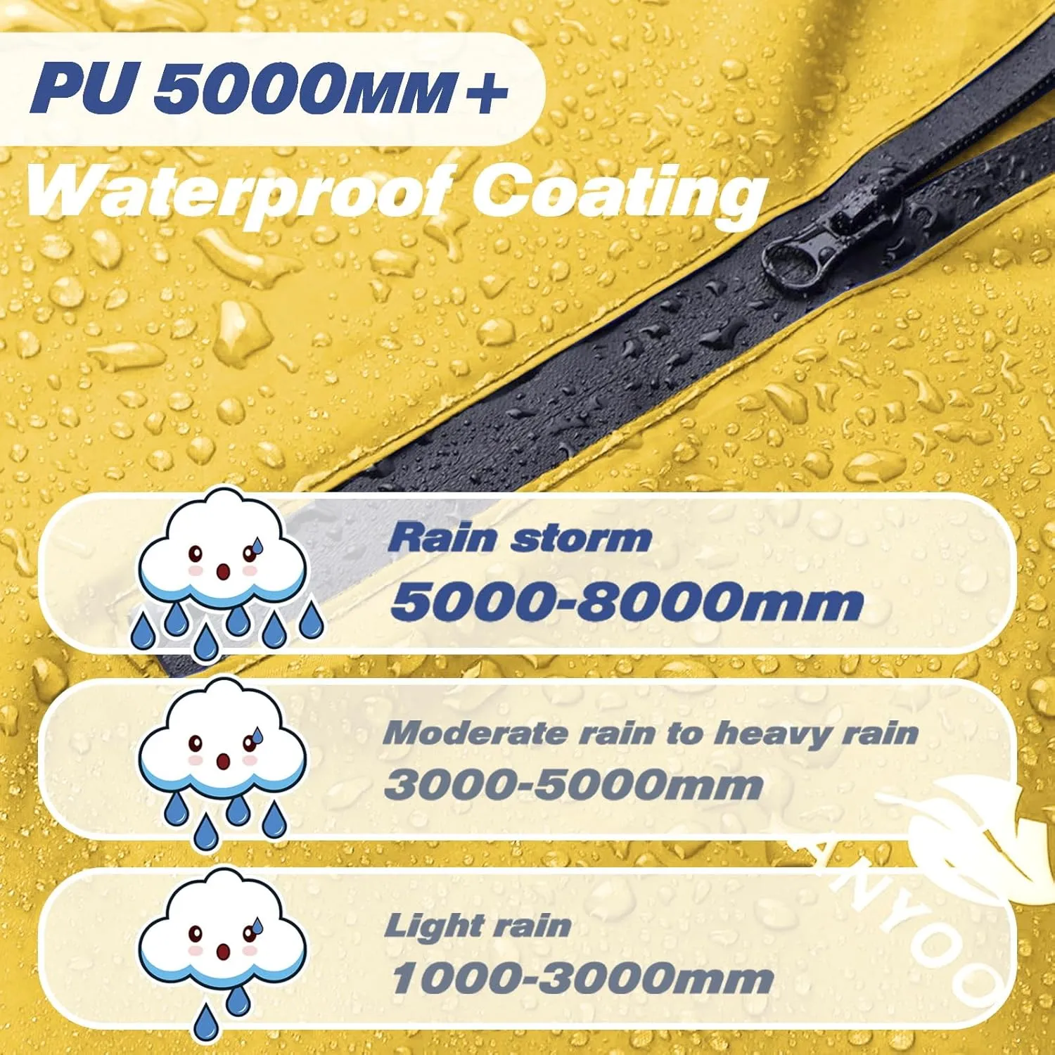 ANYOO Waterproof Rain Poncho Bike Bicycle Rain Capes Lightweight Compact Reusable for Adults