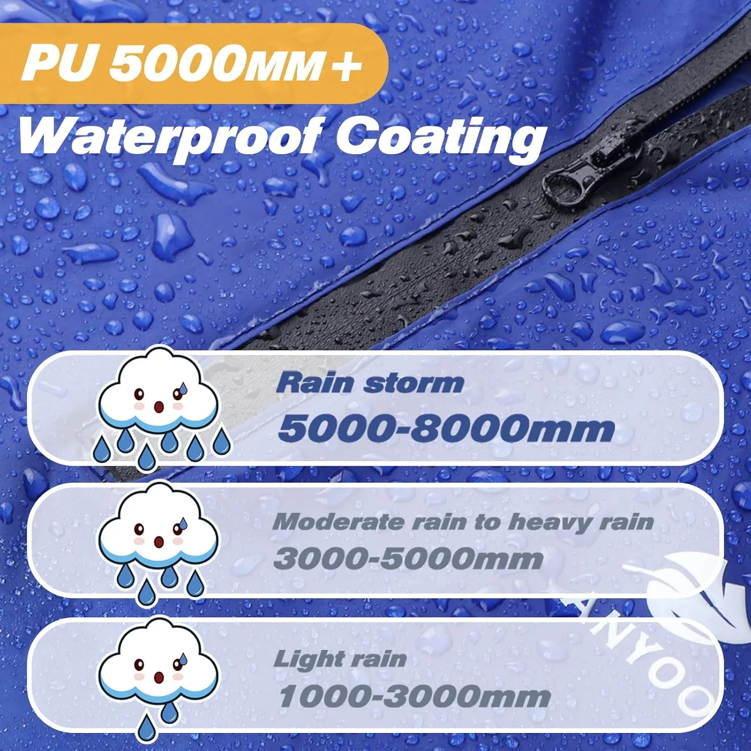 ANYOO Waterproof Rain Poncho Bike Bicycle Rain Capes Lightweight Compact Reusable for Adults