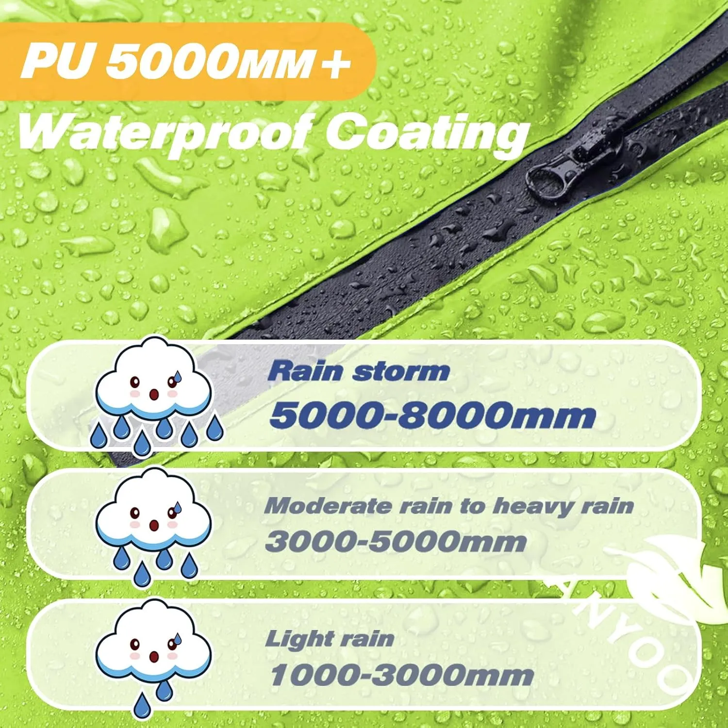 ANYOO Waterproof Rain Poncho Bike Bicycle Rain Capes Lightweight Compact Reusable for Adults
