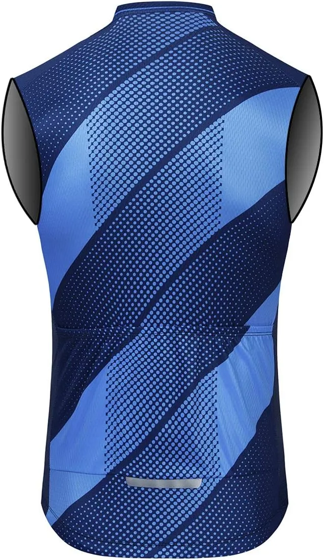 Aogda Cycling Vest for Men Bike Jerseys Team Biking Sleeveless Tops Clothing