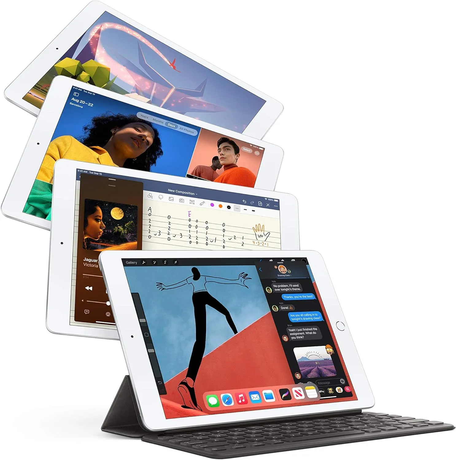 Apple iPad (10.2-inch, Wi-Fi, 32GB) - Silver (Latest Model, 8th Generation) (Renewed)