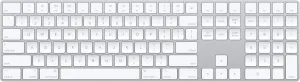 Apple Magic Keyboard with Numeric Keypad: Wireless, Bluetooth, Rechargeable. Works with Mac, iPad, or iPhone; US English - White