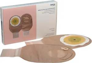 Areza Medical - One-Piece Open-Ended Drainable Colostomy & Ileostomy Bag with Velcro Closure, Carbon Filter & Exhaust Valve - 10 Bags per Box