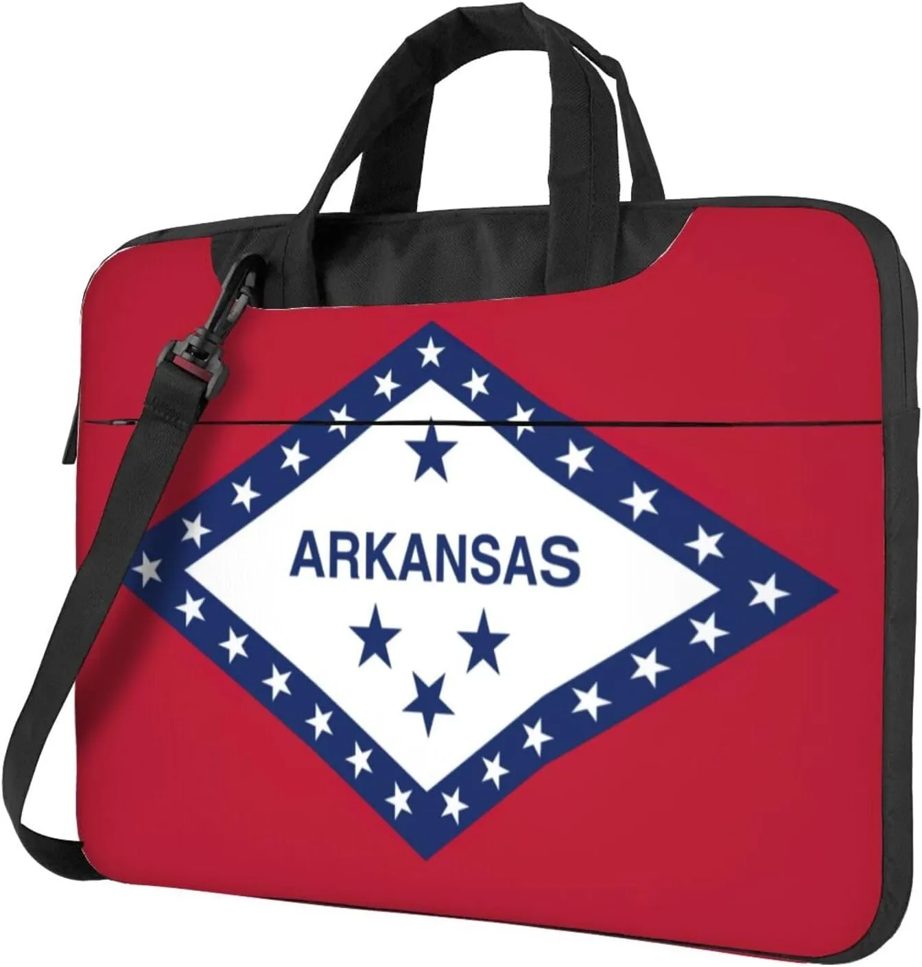 Arkansas State Flag Print Laptop Adjustable Shoulder Strap With Handle Accessory Pocket For Men Women