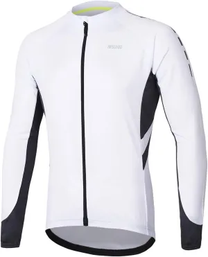 ARSUXEO Men's Full Zipper Long Sleeves Cycling Jersey Bicycle BikingBike Shirt 6030