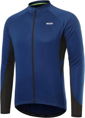 ARSUXEO Men's Full Zipper Long Sleeves Cycling Jersey Bicycle BikingBike Shirt 6030