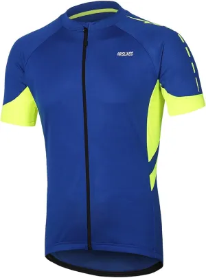 ARSUXEO Men's Short Sleeves Cycling Jersey Bicycle Biking Bike Shirt 636