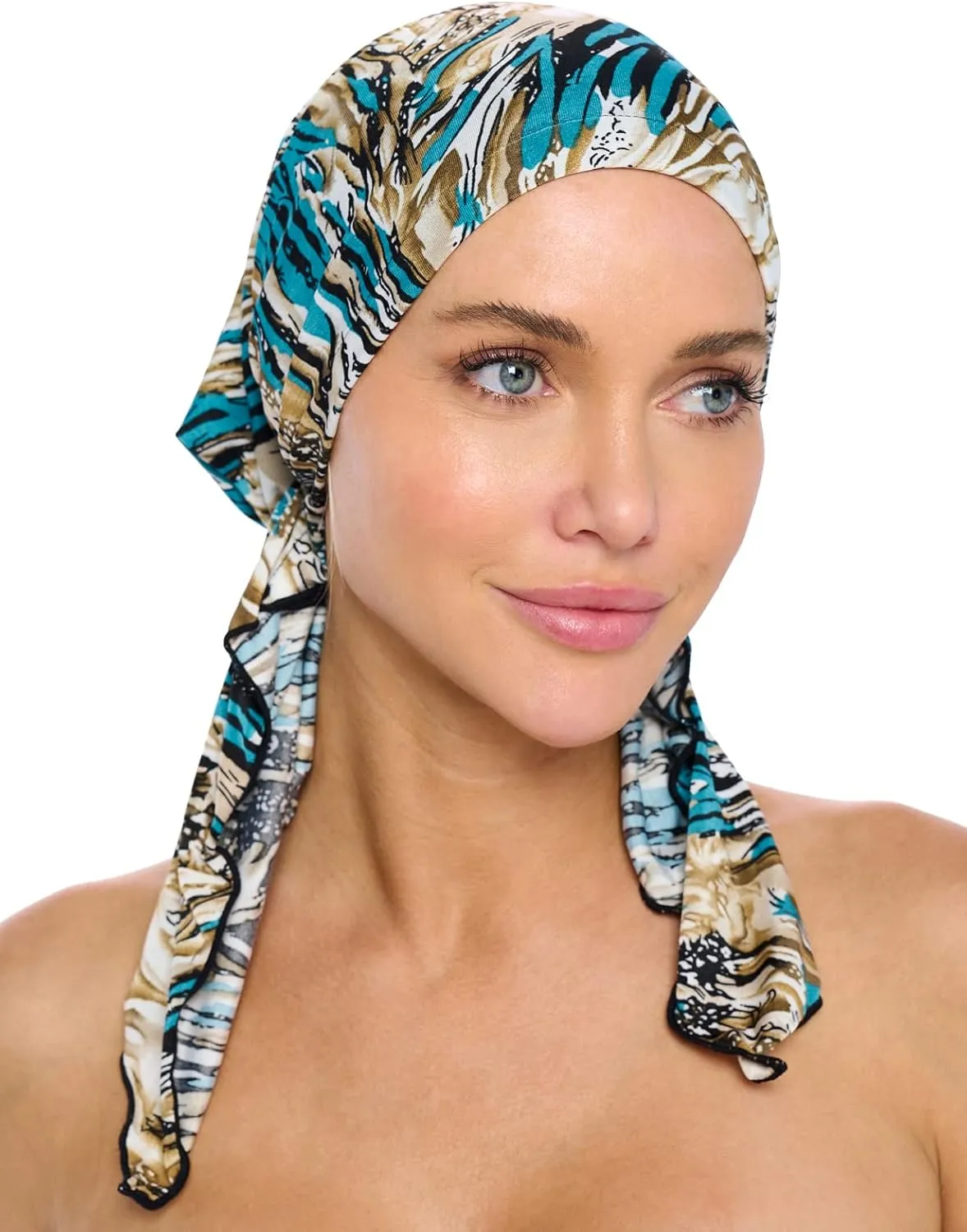 Ashford & Brooks Pre Tied Bandana Turban Chemo Head Scarf Sleep Hair Cover Hat