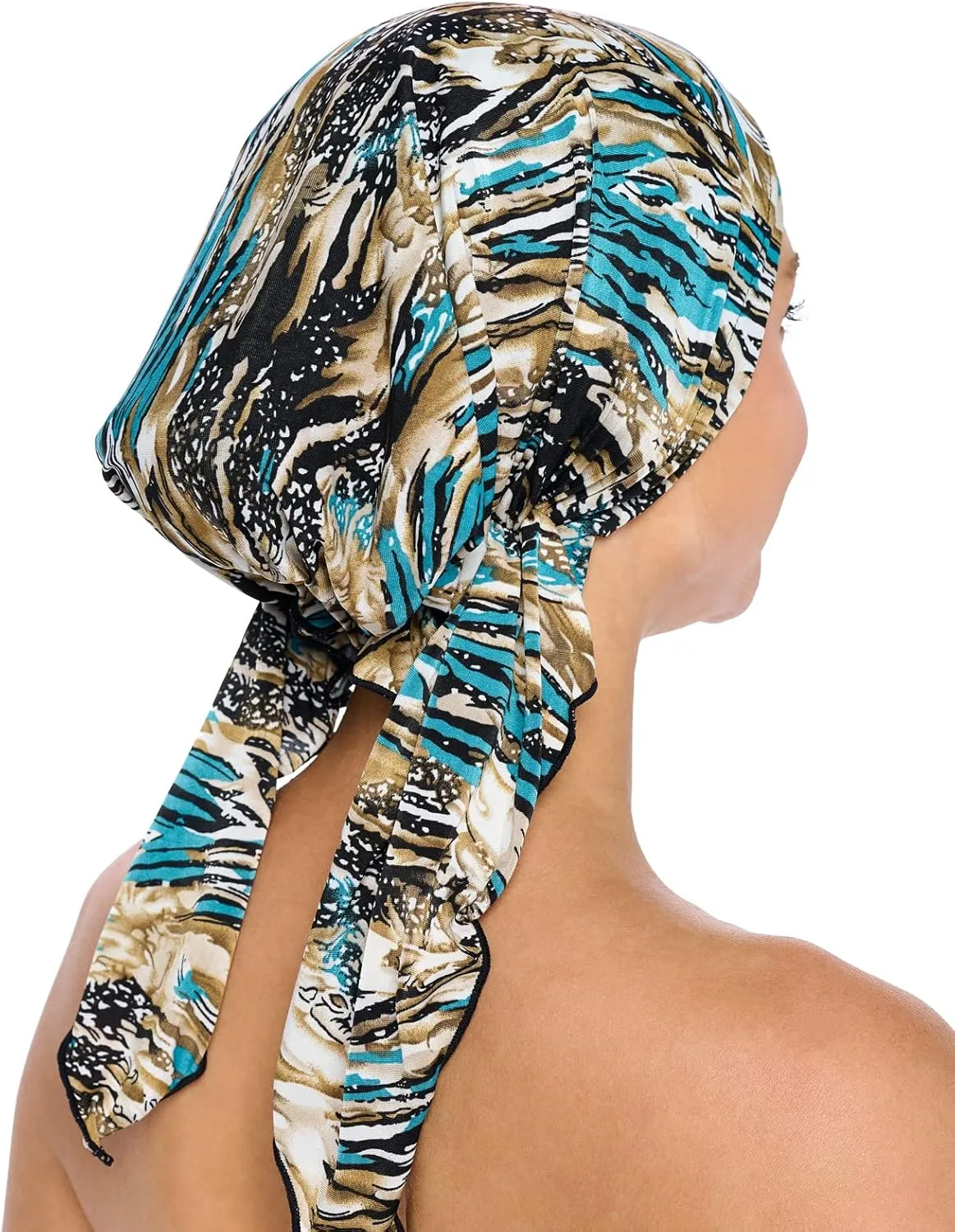 Ashford & Brooks Pre Tied Bandana Turban Chemo Head Scarf Sleep Hair Cover Hat