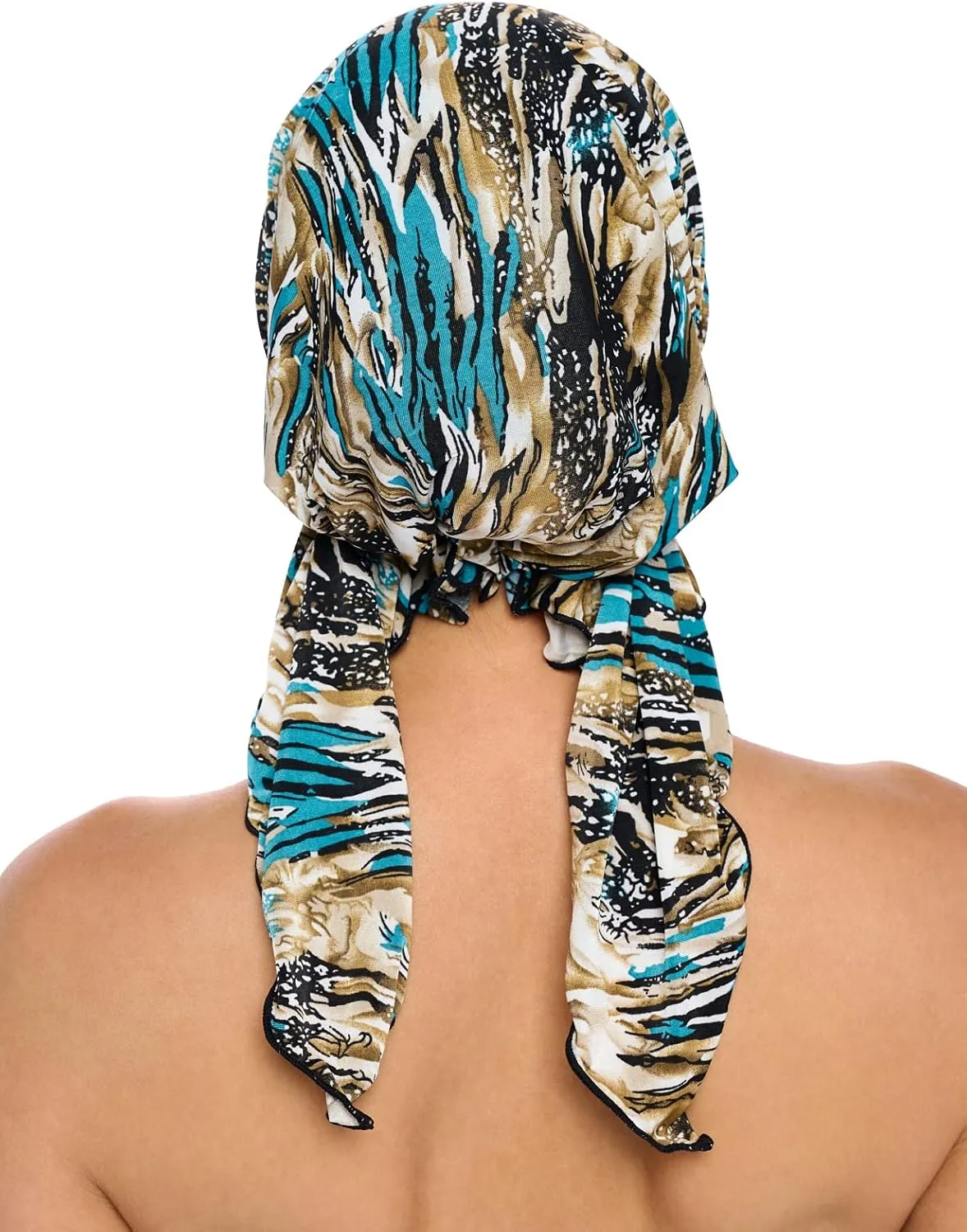 Ashford & Brooks Pre Tied Bandana Turban Chemo Head Scarf Sleep Hair Cover Hat